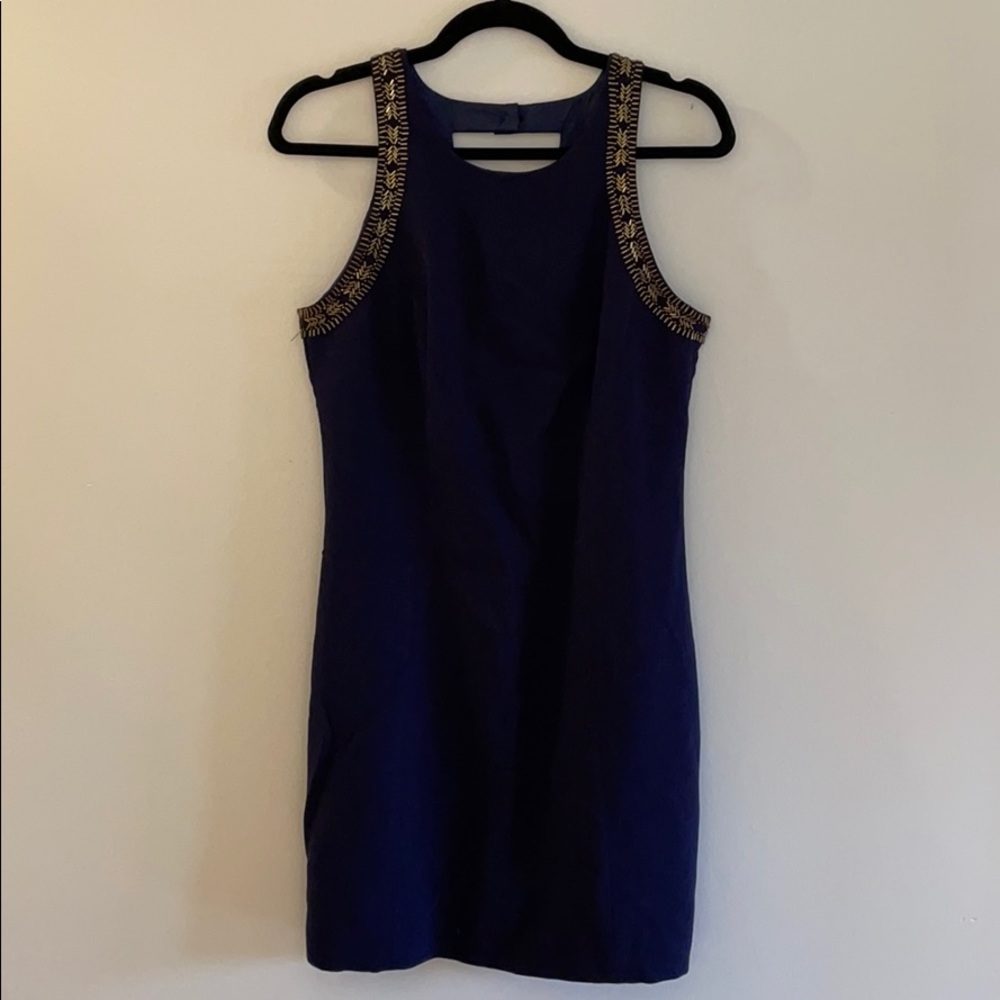 Lilly Pulitzer Navy Gold Shift 8